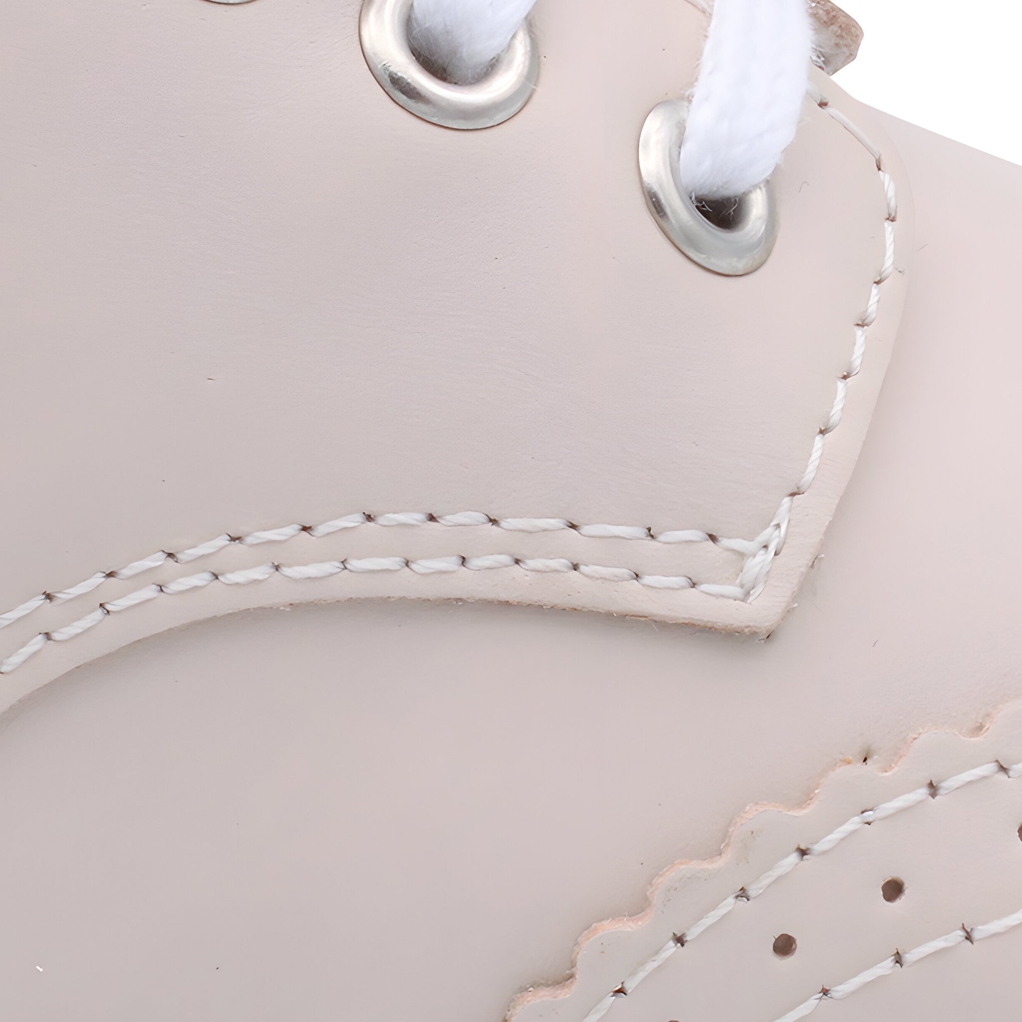 'Francisco' Boys Nude Leather Brogue Trainers