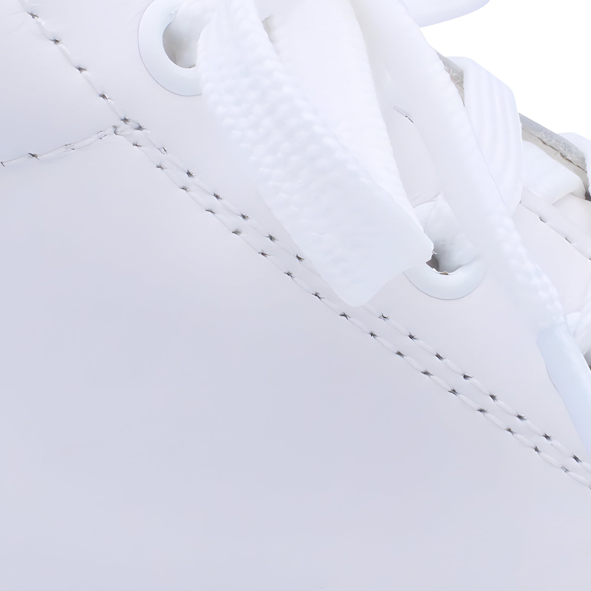 'Luca' Boys White Leather with Pale Blue High-Tops