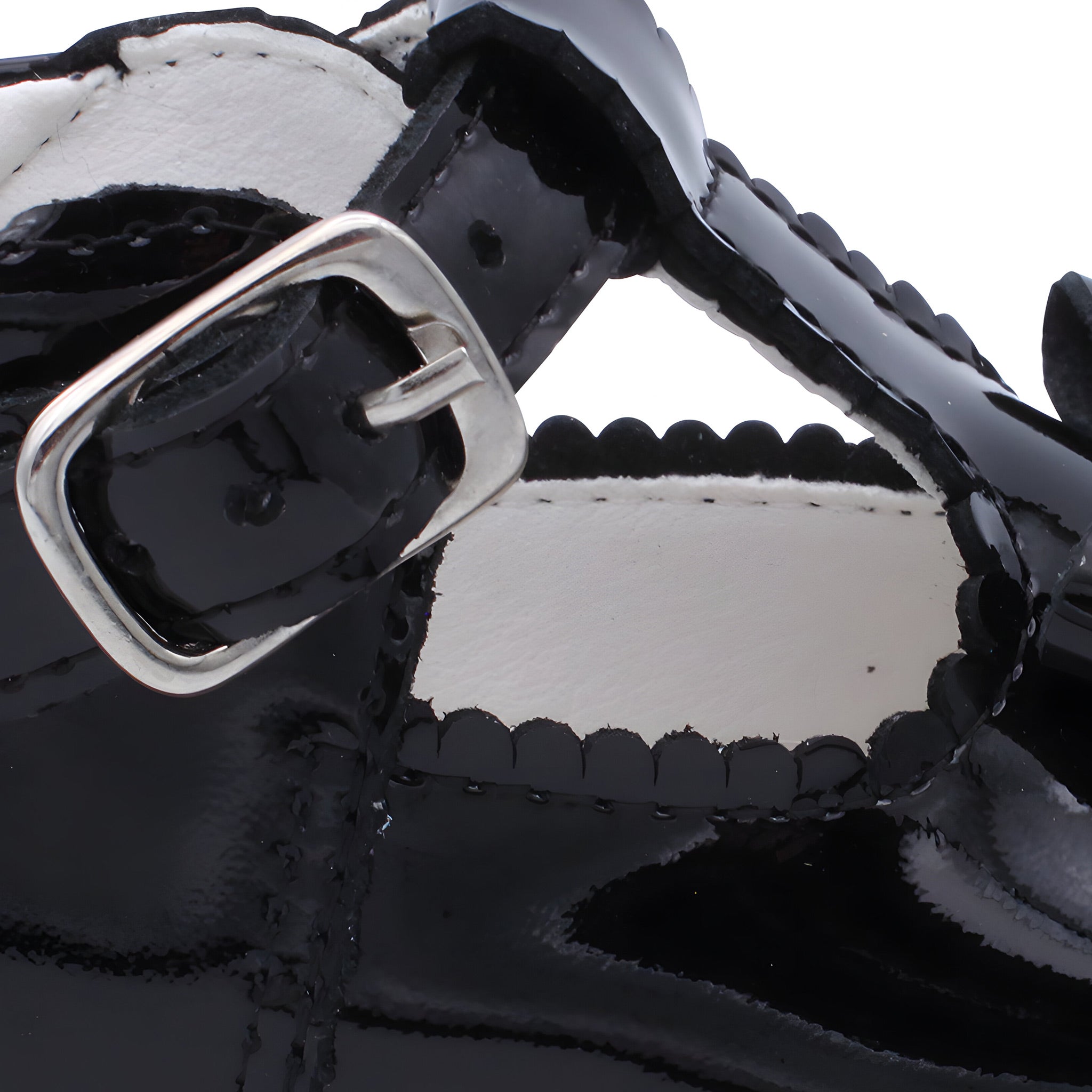 'Sabina' Girls Black Patent T-Bar Shoes
