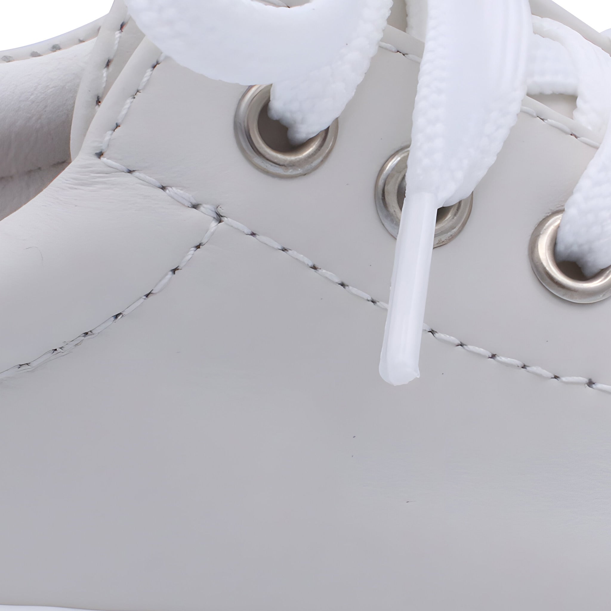 'Santiago' Boys Beige Leather Trainers