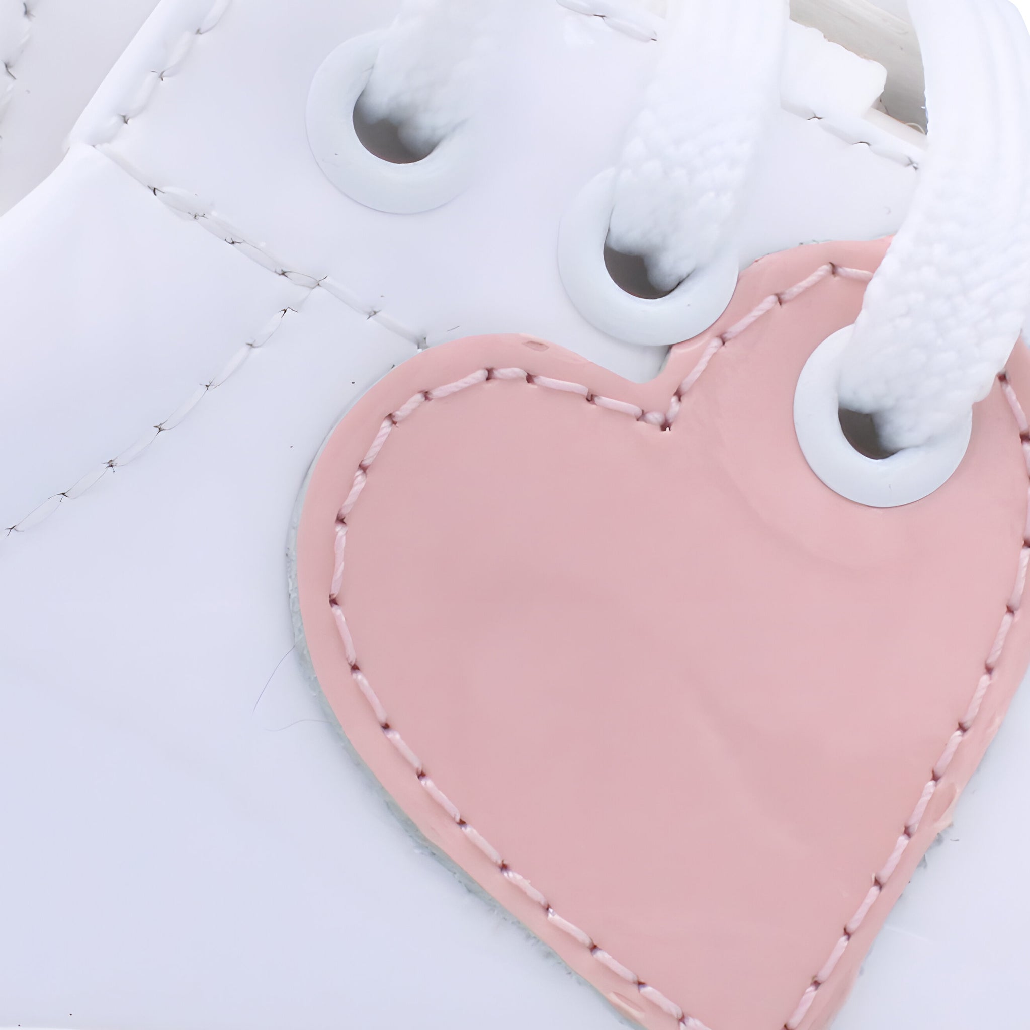 'Santina' Girls White Patent with Pink Patent Trainers