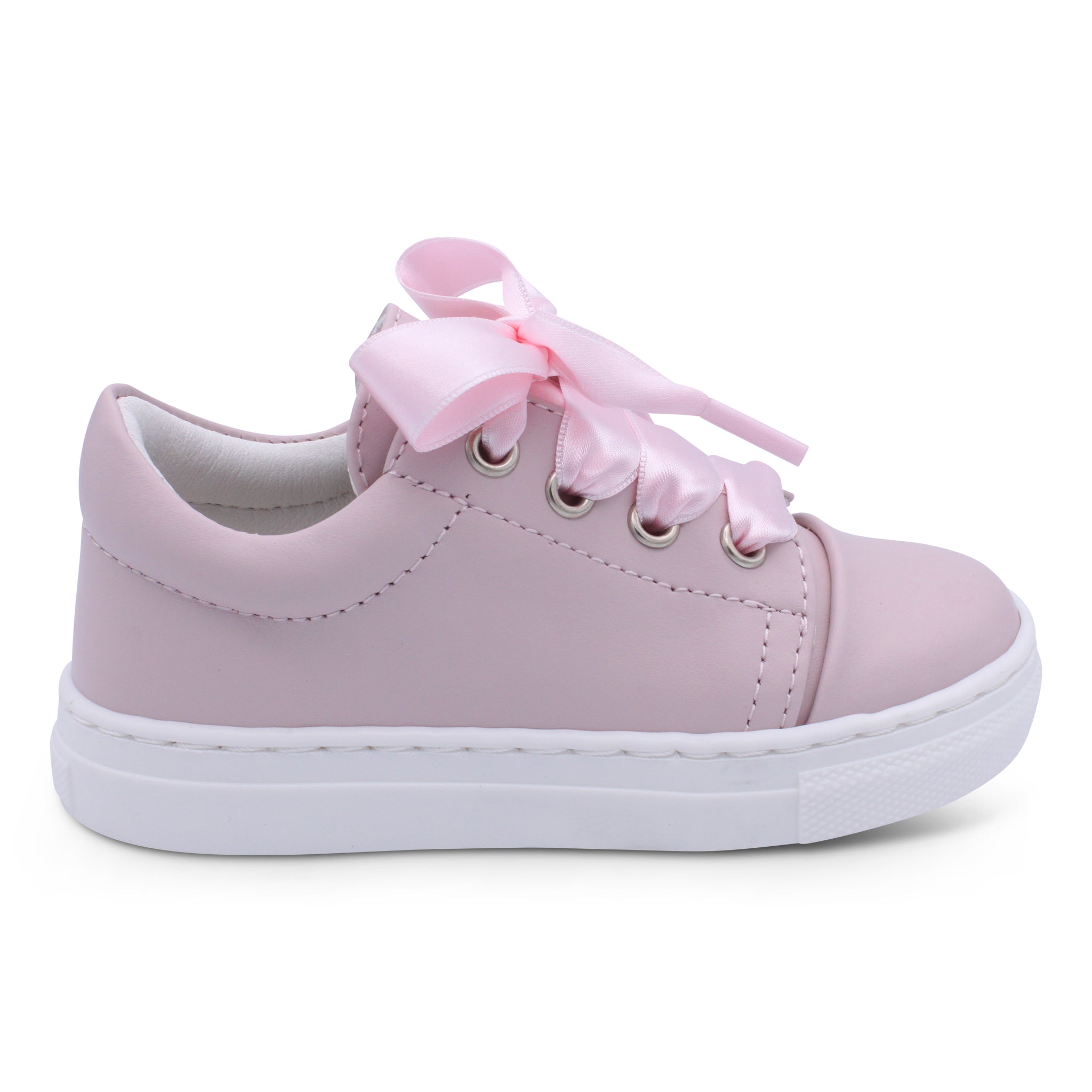 'Santi' Girls Pink Leather Trainers