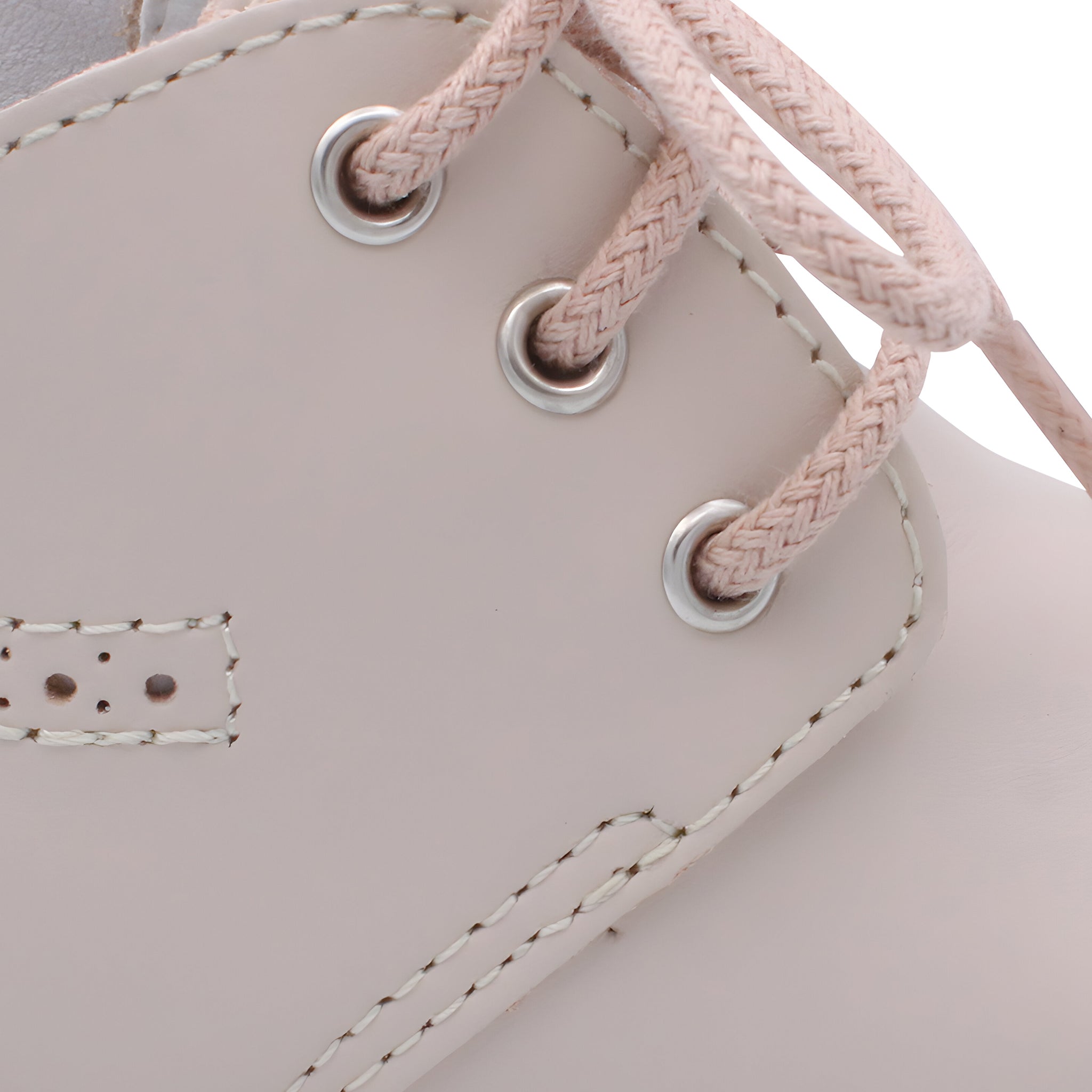 'Zachary' Boys Nude Leather Lace Boots