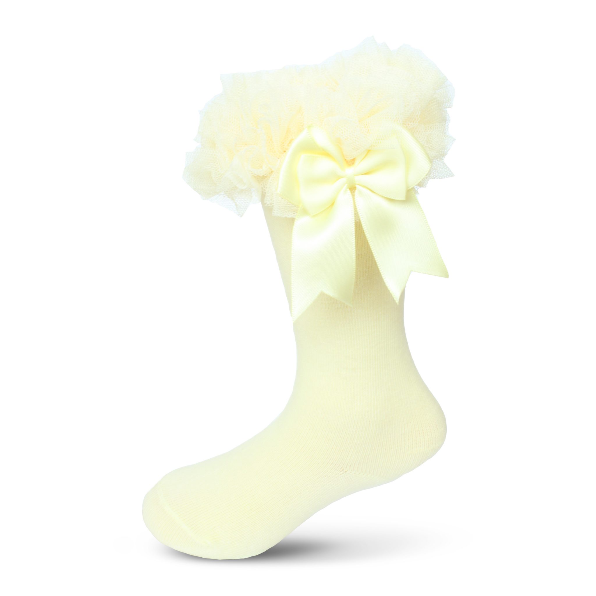 Knee High Frilly Bow Socks - Babyshoes