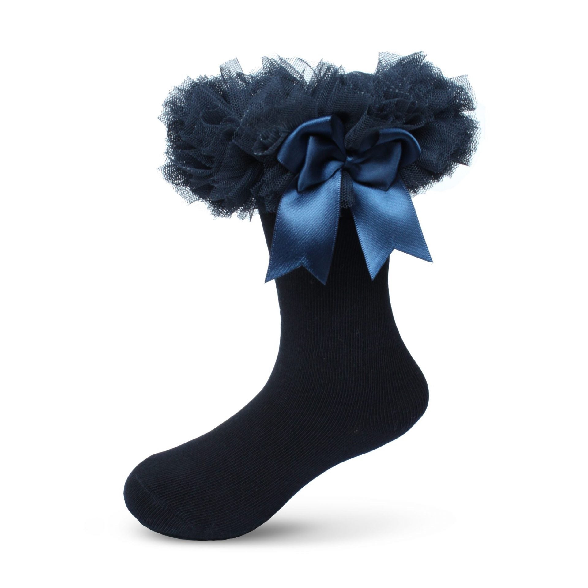 Knee High Frilly Bow Socks - Babyshoes