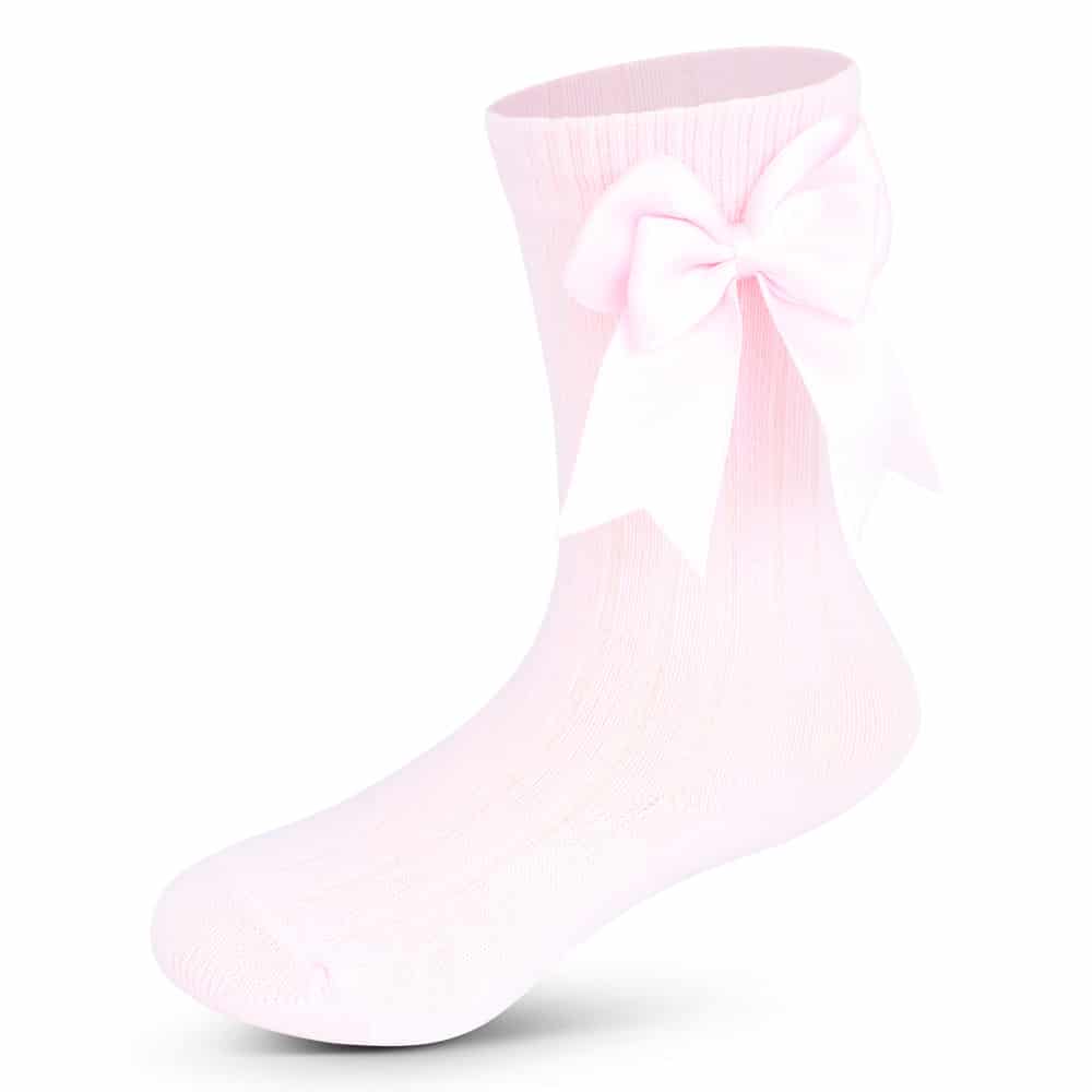 Ribbed Knee-High Bow Socks - Babyshoes