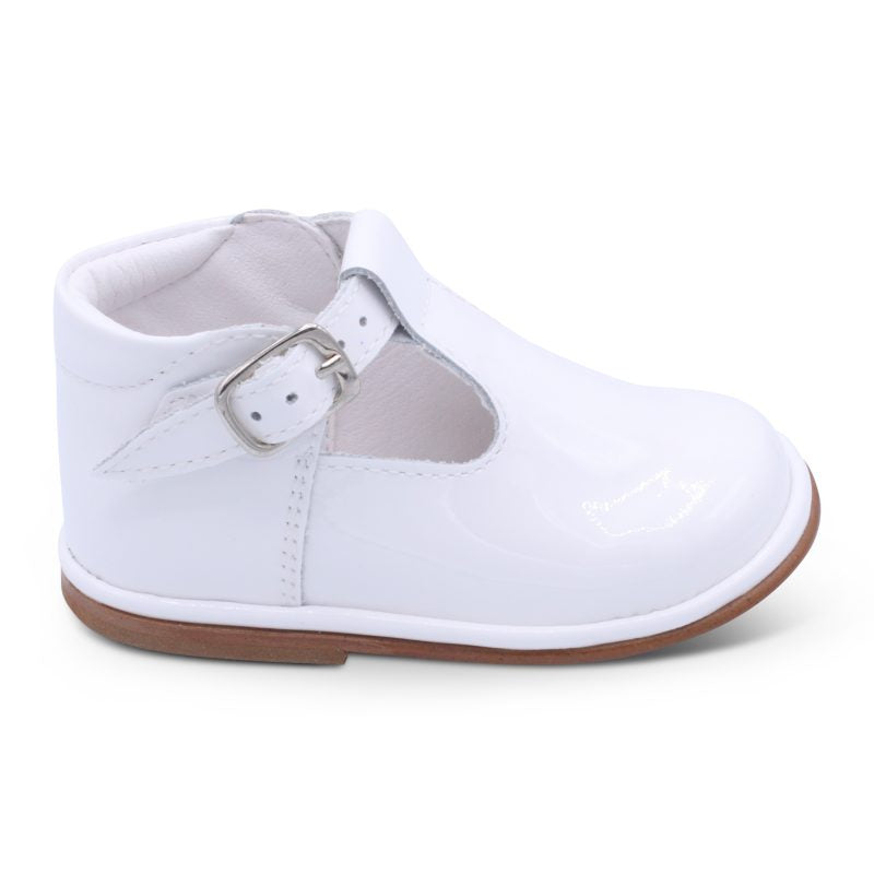 'Fernando' Boys White Patent T-Bar Shoes1