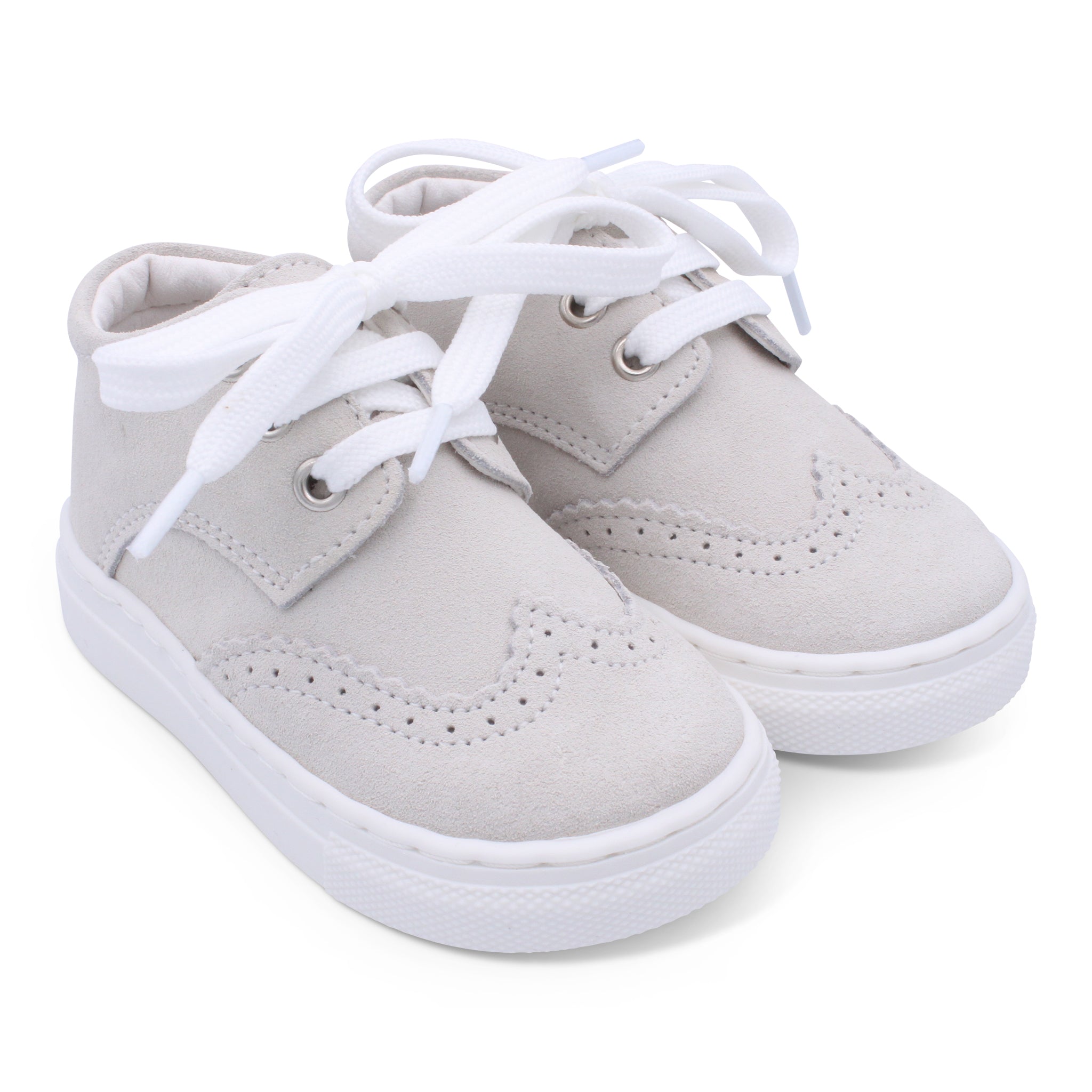 'Francisco' Boys Beige Suede Brogue Shoes