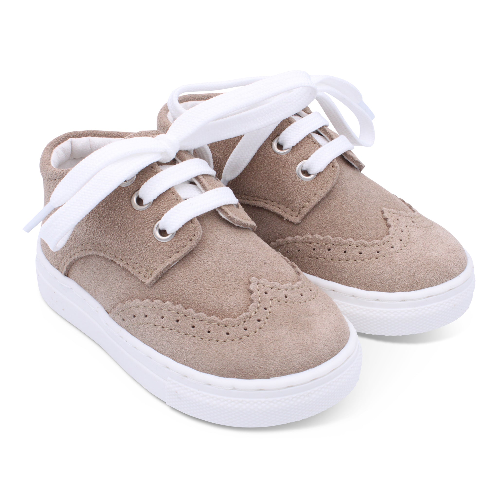 'Francisco' Boys Brown Suede Brogue Shoes