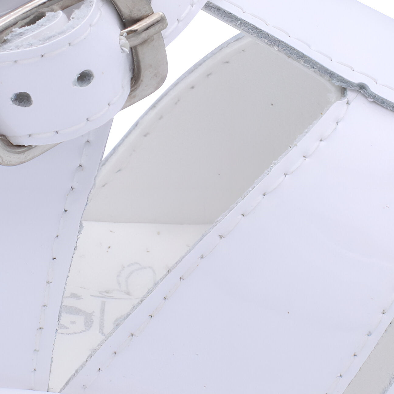 'Guy' Boys White Patent T-Bar Sandals