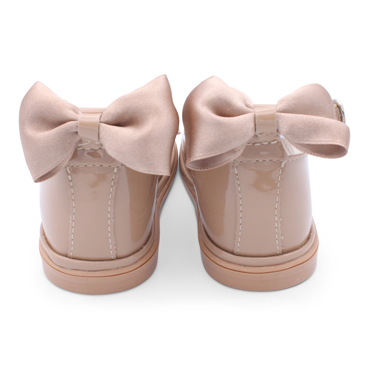 'Leonie' Girls Camel Patent Shoes