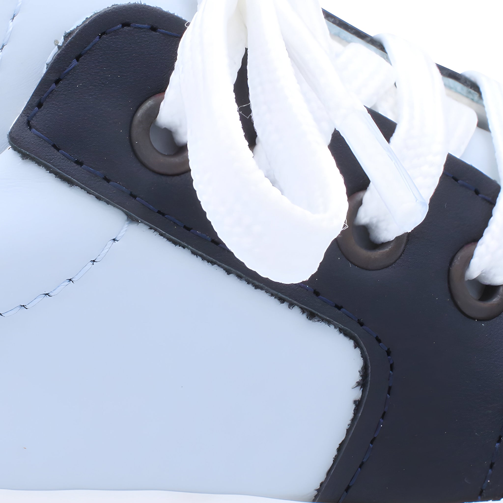 'Nico' Boys Pale Blue Leather with Navy Trainers