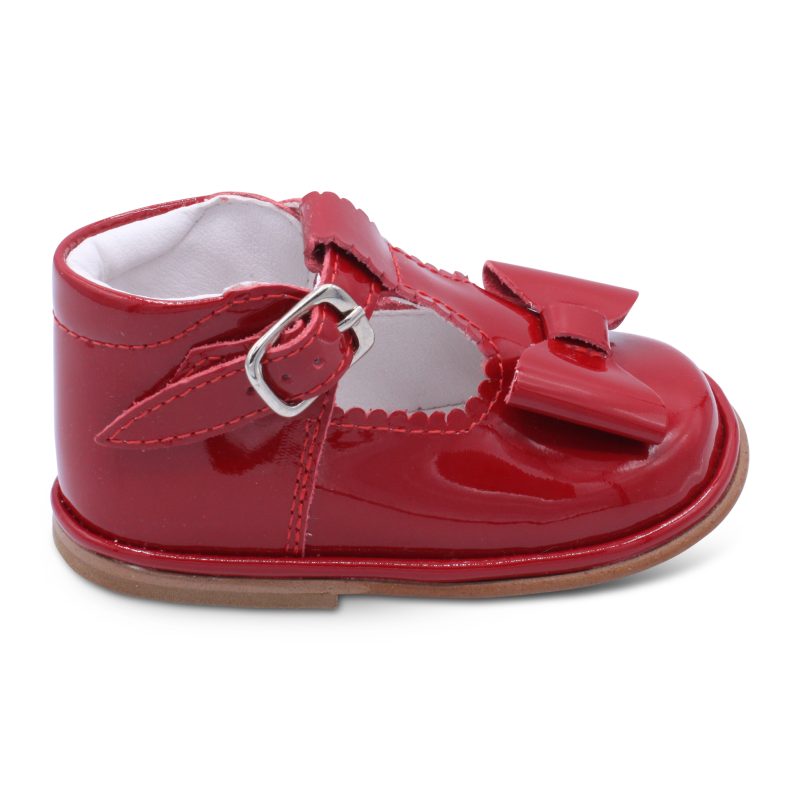 Sabina' Girls Red Patent T-Bar Shoes Babyshoes