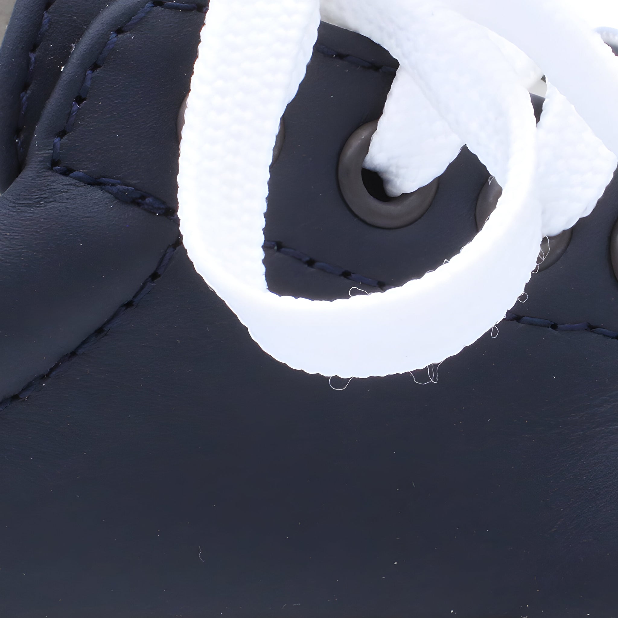 'Santiago' Boys Navy Leather Trainers