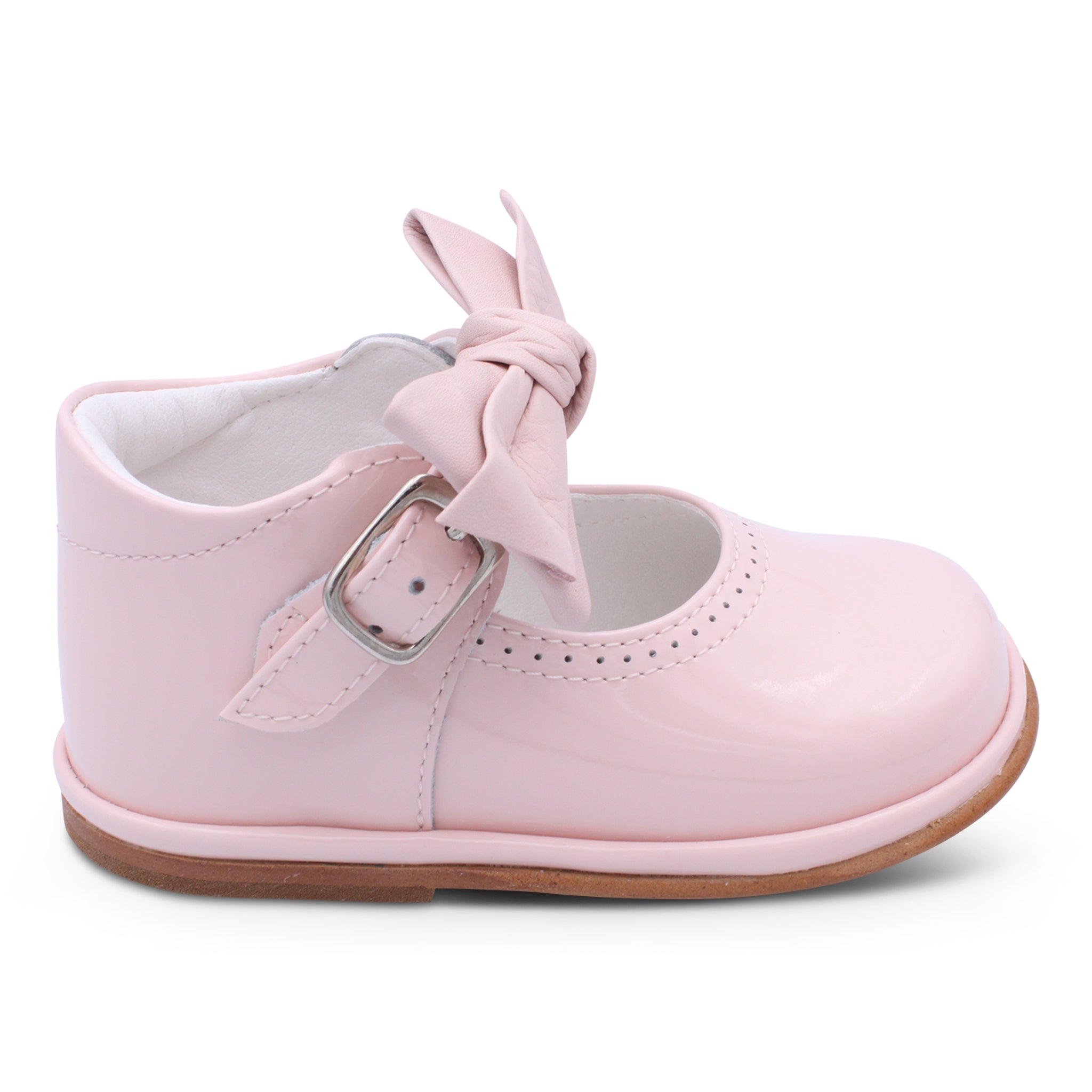 'Vitoria' Girls Pale Pink Patent Bar Shoes - Main Image